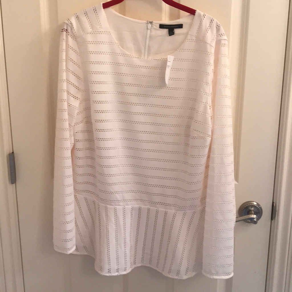 White Peplum Top